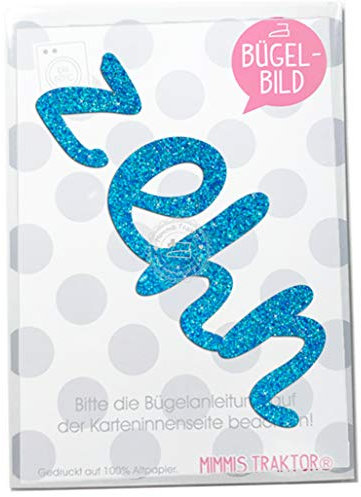 GLITZER Bügelbild Geburtstag! Schriftzug Aufbügler Applikationen Bügelsticker für Stoffe Textilien Kinder zum Aufbügeln Flicken, Farbe:Glitzer aqua, Zahl:10