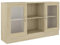 Tidyard Vitrinenschrank Wohnzimmerschrank Kommode Standvitrine Vitrine Sideboard Schrank Esszimmerschrank Sonoma-Eiche 120x30,5x70 cm Spanplatte