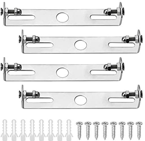 4 Pack Lighting Fixture Ceiling Plate Bracket 105mm Pendant Light Fitting Fixing Ceiling Lamp Cover Rose Plate Bracket with Accessories for Chandelier Lighting Home Office Silver