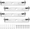 4 Pack Lighting Fixture Ceiling Plate Bracket 105mm Pendant Light Fitting Fixing Ceiling Lamp Cover Rose Plate Bracket with Accessories for Chandelier Lighting Home Office Silver