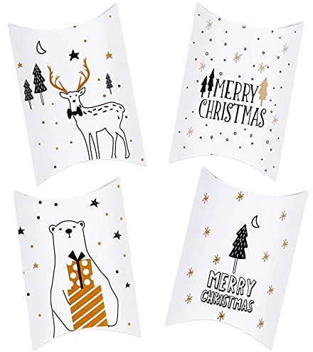 Weihnachten Geschenkbox Schachtel 20 Stück Keksschachtel Pralinenschachtel Schachtel Klein Geschenkkarton Papier Geschenkschachtel Xmas Geschenkbox für Weihnachten Geschenk,Weihnachtsdeko,Süßigkeiten