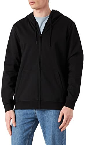 Build Your Brand Herren Basic Zip Hoody Kapuzenpullover, Black, 5XL
