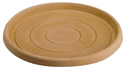 Decorspace Soucoupe pour pot de fleurs rond en résine décoration pour fleurs et plantes Made in Italy (Ø 33 pour pot Ø 50 cm, empruneta)