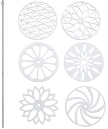rockible 6 Blumenschablonen 1 Stab Seifenformwerkzeuge, DIY Durchziehformer für die Herstellung von Süßigkeiten, Kerzen, Rohrsäulenform, Partypudding, Stil B