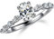 MOOSEA Bagues ovales en moissanite 1,5 ct pour femme, couleur D, pureté VVS1, bagues de fiançailles en moissanite créée en laboratoire, or blanc 14 carats, marquise solide et pierre latérale ronde,