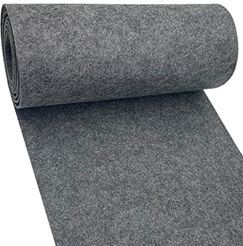 aufodara Filzstoff 150x40cm für Tischläufer aus Filz, 3mm Dicke Polyester Filz DIY Aufbewahrungstasche Filzunterlage Patchwork Nähen Basteln Handwerken Dekoration (Dunkelgrau)