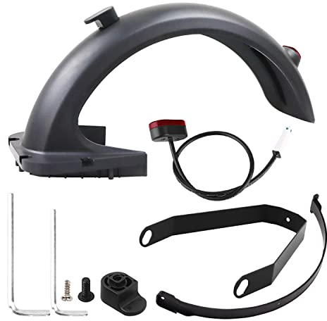 Yungeln Scooter Schutzbleche hinten mit LED Rückleucht, Schutzblechhalterung Set kompatibel für Segway Ninebot Max G30 /G30 LP Elektro Scooter