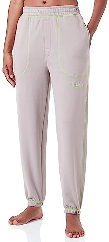 Calvin Klein Damen Jogginghose Sweatpants, Beige (Satellite/Green Flash), M