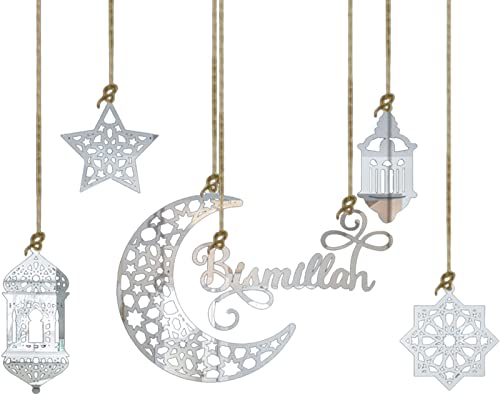 Stakee Ramadan Hanging Ornament Eid Mubarak Dekoration Holzstern Sternmond Dekorationen Ramadan Anhänger Für Die Heimdekoration