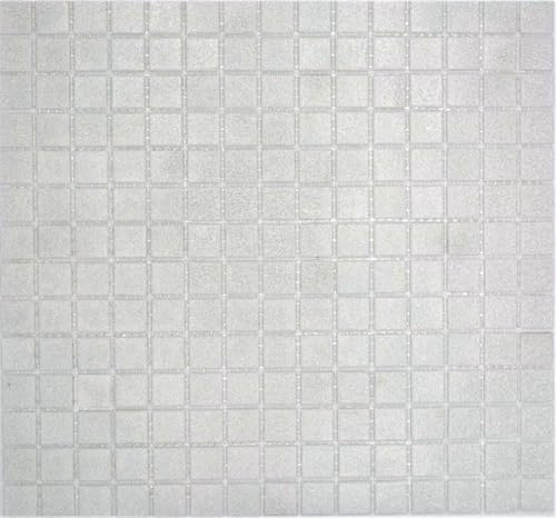 Glasmosaik Poolmosaik Schwimmmosaik Altweiss Hellgrau Cream Wand Fliesenspiegel Küche Dusche