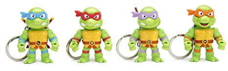 Jada Toys - Teenage Mutant Ninja Turtles 2.5 Die-Cast Figures 4-Pack - Collectible Figures with Keychain - Gift for Kids and Adults