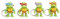 Jada Toys - Teenage Mutant Ninja Turtles 2.5 Die-Cast Figures 4-Pack - Collectible Figures with Keychain - Gift for Kids and Adults