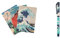 Kokonote Hokusai Die große Welle vor Kanagawa 3er Pack Notizbücher A5-1 Notizbuch Liniert 1 Notizbuch Dotted 1 Notizbuch Blanko + Kugelschreiber Schwarz mit Geschenkbox