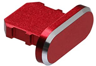 YSJJZRL 2 Pcs Metal Charging Dock Port Anti Dust Plug Stopper Cap Cover for iPhone 14/13/12/11/14 Pro max (Red)