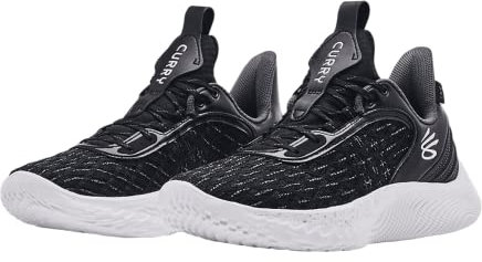 Under Armour Unisex Adult Curry Flow 9 Team Basketball Shoes, Schwarz/Weiß, 44 EU