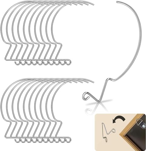 20Pcs Picture Hangers for Drywall Picture Hanging Hooks Heavy Duty Picture Hangers Wall Hangers Without Nails for Hanging Pictures, Photos, Mirrors (Taper)