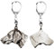 Art-Dog Niedlicher Hundeschlüsselanhänger - Exklusive Kollektion Weimaraner Schlüsselanhänger Hund - Versilberte Keyring mit 2,5 cm Schloss - 4x4,2x8,9cm