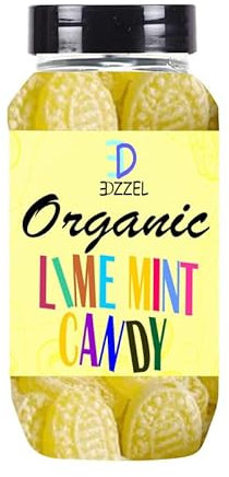 EDZZEL Caramelle biologiche alla menta e lime tradizionale di alta qualità (200 grammi) confezione da 1 scatola