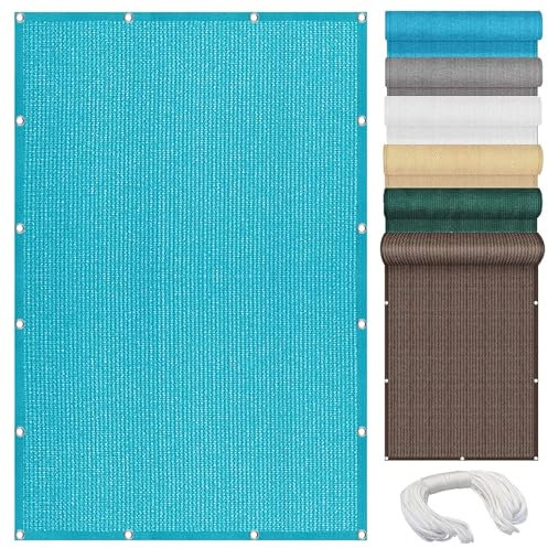 Voile d’ombrage Rectangulaire 2 x 4 m, Protection Solaire HDPE, Respirant, Perméable, Rectangulaire Toile Ombrage, Sunsail rectangulaire, pour Pergola, Extérieur, Bleu Ciel