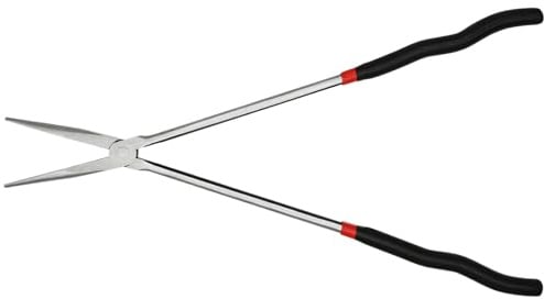 Pinze a becco extra lunghe da 16 pollici, set di attrezzi professionali in acciaio con naso dritto, 40 cm di lunghezza, per riparazioni/fai da te, torni e hardware industriale girevole