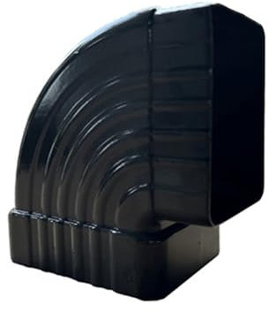 TopHomer Black Gutter Downspout Elbow-Rain Gutter Downspout Extension Connection For Roof Gutters, Connecting Wall Grains, gutter Downpipes, Patio Drains - 65/90° 1.97x3.5-90° Rectangular Side Bend