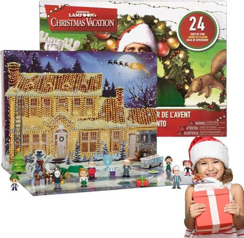 Adventskalender 2024, National Lampoon's Christmas Vacation, Griswold Family Christmas Adventskalender Griswold Figur, 24 Tägiger Weihnachts Countdown Kalender 2024