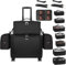 4-in-1 Kosmetikkoffer Trolley Professionelle Kosmetik Trolley Groß Schminkkoffer mit Rollen, Reise Beauty Case Friseurkoffer Nagelkoffer, Multifunktional Koffer for Makeup Tattoo Nailart (01_Set)