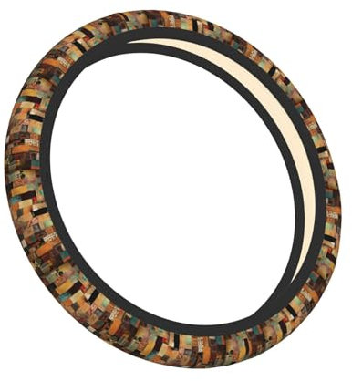 Lenkradbezug aus Stoff, Collage, 38,1 cm, Auto-Lenkradschutz für Auto, SUV, universelle Passform
