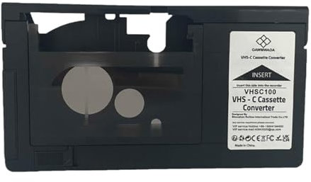 Ronyme VHS zu VHSC Kassettenadapter Bandkonverter Hohe Leistung Unterstützt -C/Professionelles Zubehör Schwarzer Bandadapter