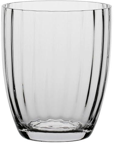 Rose&Tulipani - Bicchiere Trasparente in vetro, capacità 310ml, collezione Prismia