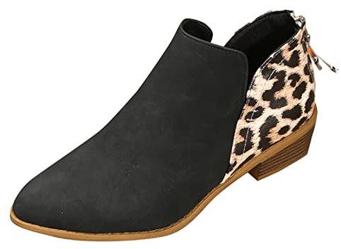 Generisch on schuhe damen sale Stiefeletten Damen Damen Chelsea Mit Rutschfest Sohle Elegant Klobiger Blockabsatz Spitze Zehe Langs blitzangebote des tages sale damen