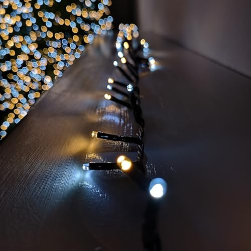 Samuel ALEXANDER 400 LED 40m Indoor Outdoor Christmas Multi Function Battery Operated String Lights with Timer in Cool & Warm White