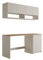 Vente-unique-Mobili per lavanderia con lavatrice e piano di lavoro L182 cm Colore Cashmere e le chiaro - NATAJI