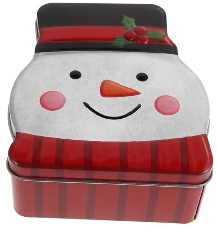 ifundom Caja De Galletas Navideñas Grande De Lata Tapa Recipiente Para Dulces De Fiesta De Navidad Estuche Para Empaque De Vacaciones Para Galletas Bandejas De Jengibre