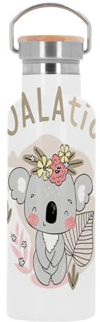 Bouteille Inox Gourde Thermo Isotherme - Koala Koalation Mignon Kawaii Dessin Illustration - 500 ml (17 oz)