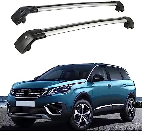 LIULAOGEN sur Mesure Porte-Bagages Voiture pour Peugeot 5008 2016-2020,Porte-Bagages Voiture en Aluminium Charge,Barre Portable pour Le Transport Accessoires