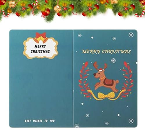 -Weihnachtskarten, niedliche Weihnachtsmann-Grußkarte, Pop-Up-Weihnachtskarten, Weihnachtsmann-Pop-Up-Karten, Pop-Up-Weihnachtskarte für Kinder, Familie, Weihnachtsfeiern, Büros