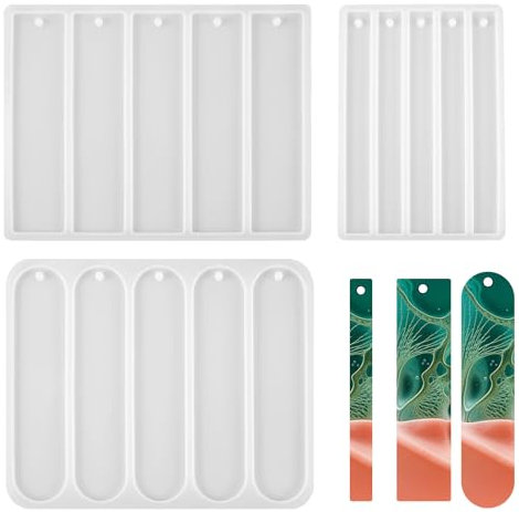 Lusofie 3 Stück Silikon Epoxidharz Formen Für Lesezeichen Wiederverwendbare Silikonformen Epoxidharz Rechteckige Bookmarks Form Harz Lesezeichenform Für Diy Selbstgemachte Lesezeichen Bastelbedarf