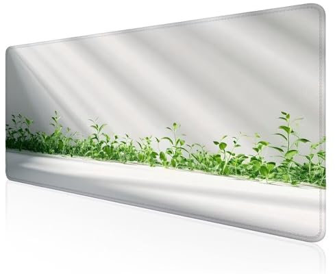 Tapis de Souris Gamer Petite Herbe Grand Tapis de Souris XXXL de Jeu avec Bords Surpiqués et Dos Antidérapant, sous-Main pour Clavier et Souris, Tapis de Bureau Multifonctionnel 60x30 CM -411