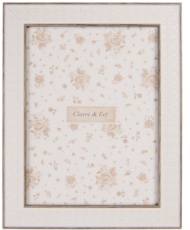 Clayre & Eef Bilderrahmen 13x18 cm Weiß Holzprodukt