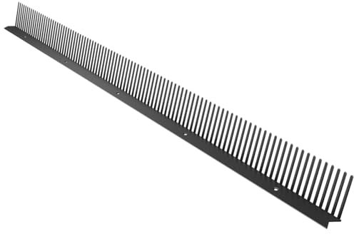 60mm Traufenlüftungskamm für Dach UV-beständiger Traufenkamm, Vogelschutz, Barriere gegen Vögel, Insekten & Schmutz 10 Stück x 1,0m lang (Schwarz (RAL9005))