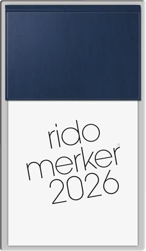rido/idé Vormerkbuch Mod. Merker '26 | 108×201 mm, Kunststoff, dunkelblau