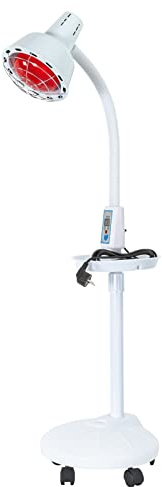 Fermoirper Rotlichtlampe, 275W Rotlichtlampe Infrarotlampe E27 mit Timer,Therapielampe Einstellbare Temperatur 8-70°C für Büros, Schlafzimmer, Schönheitssalons