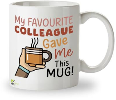 Kruzroyal DZ919 My Favourite Colleague Gave Me This Mug - Funny Office Coffee Mug - Perfect Work Gift for Coworkers - 11oz Ceramic Cup