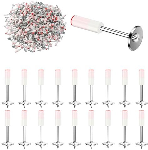 Wmzjnljy 100pcs 7.3mm Round Nails for Mini Steel Nails Guns for Ceilings, Wire Hider, Fixing Installation and Repair (100)(Z123-100)