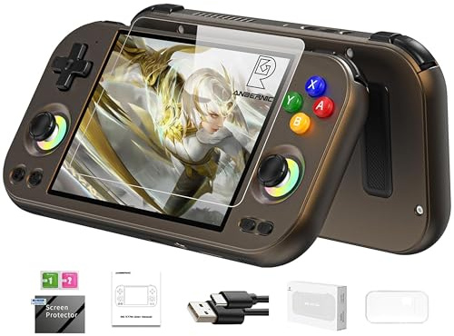 RG477M Dimensity 8300 Android14 sSystem 11,9 cm Touch-Handheld-Spielkonsole, WiFi/Bluetooth, Hall-Joystick, RGB-Licht, 5300 mAh, Schokoladenbronze, 12+ 256 GB