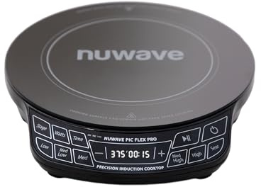 Nuwave Flex Pro 10.25” Precision Induction Cooktop with IMD Touch Display, LED, Shatter-Resistant Glass, 45 Temps (100°–500°F), 3 Wattages (600/900/1400W), Auto Shutoff, Portable Design, 30503V01 | IMD Touch Display, LED, Shatter-Resistant Glass, 81 Temps (100°–500°F), 3 Wattages (600/900/1400W), Portable Design