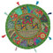 Stylo Culture Indisch Dekorativ Rund Bodensitzkissen Meditation 45x45 cm Klein Bodenkissen Pouf Vintage Papagei grün Boho Patchwork Wohnzimmer Baumwolle Bestickt Boden Sitzkissen Kinder