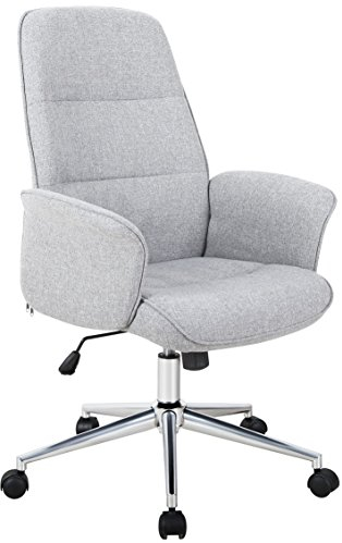 SixBros. Bürostuhl Grau Stoff - 0704H/4458