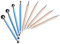 rosenice 9 Stück Ball Stylus Werkzeuge Modellier-Werkzeug Set - Dual-Ends-Design - 4x Gummihandgriff, 5x Holzgriff - Blau - Für Lehm, Skulptur, Kuchen & Fondant - 18 Bälle in verschiedenen Größen